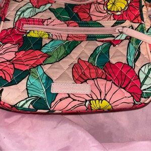 Vera Bradley Andi  Pink and Green Floral Shoulder Bag